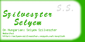 szilveszter selyem business card